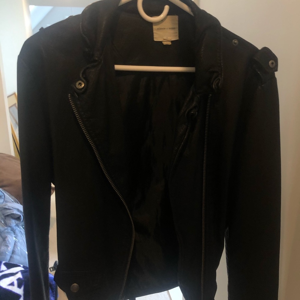 Faux leather jacket size S